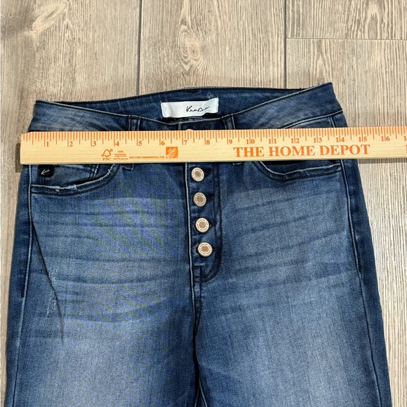 KanCan High Rise Button Fly Skinny Jeans Size 5/26 Medium Wash - Picture 5 of 10